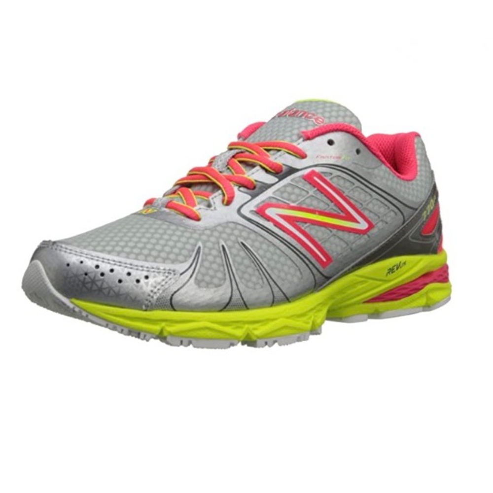 New Balance Womens Gray Yellow Pink W 770 Running Shoes Sneakers sz 8.5